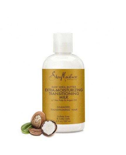 SHEA MOISTURE - RAW SHEA BUTTER - Lait Capillaire Hydratation Extrême (Extra-Moisturizing Transitioning Milk) - 237ml