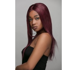 EB VIRGIN HAIR - Perruque Lace Frontal Lisse BURGUNDY - 100% Vierge  PERRUQUE BRÉSILIENNE