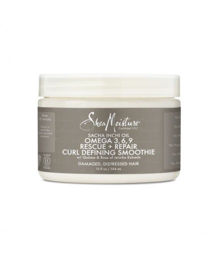 SHEA MOISTURE - SACHA INCHI OIL OMEGA 3 6 9  - Crème Définition Boucles (Rescue & Repair Curl Defining Smoothie) - 354ml