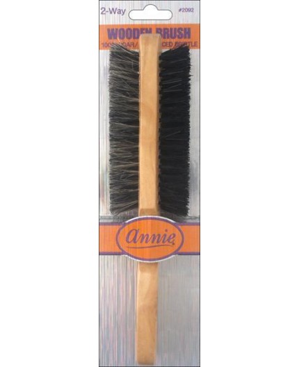 ANNIE- Brosse Double Face Poil De Sanglier Fin (Wooden Brush)