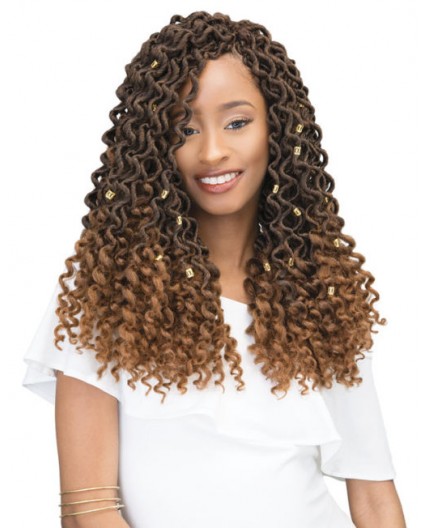 JANET COLLECTION - Mèche Crochet Braids 2X Curly Bohemian Locs 18″