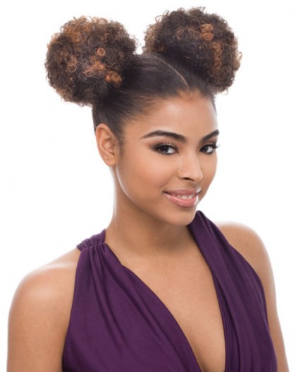 JANET COLLECTION - Postiche Chignon Afro Puff 2 Pièces