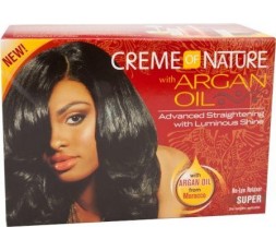 Creme Of Nature Argan Oil- Défrisage Sans Soudes Kit A L'huile D'Argan CREME OF NATURE  DÉFRISAGE