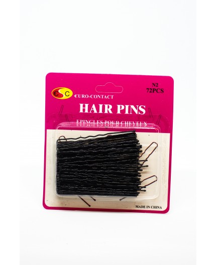 Epingles  Noires A Cheveux 72pcs N2