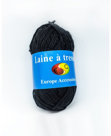 E Accesoires- Laine Noire A Tresser