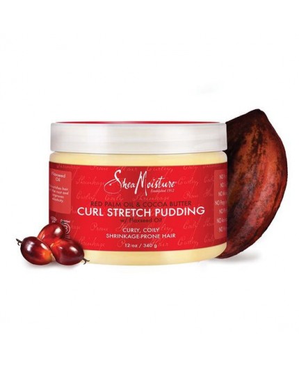 SHEA MOISTURE - RED PALM & COCOA - Crème Anti-Shrinkage (Curl Stretch Pudding) - 340g