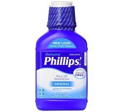 GENUINE PHILLIPS - Lait de Magnésie Original (Milk Of Magnesia) GENUINE PHILLIPS FIXATEURS