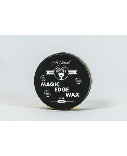 CRAZY POUSS - Gel Coiffant Fixation Forte Magic Edge Wax Noir