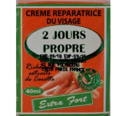 2 JOURS PROPRE - Crème Visage Carotte Clarifiant & Éclaircissant Extra Forte 2 JOURS PROPRE CRÈME ÉCLAIRCISSANTE VISAGE