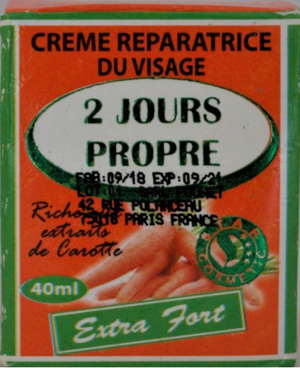 2 JOURS PROPRE - Crème Visage Carotte Clarifiant & Éclaircissant Extra Forte