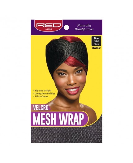 RED BY KISS - Velcro Mesh Wrap Noir HWR02