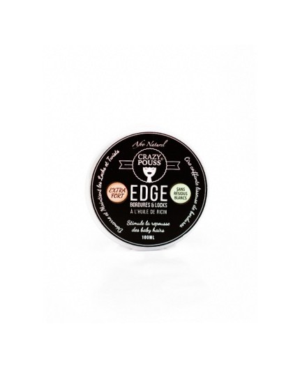 Crazy Pouss  Edge Gel Noir A l'Huile De Ricin Pour Baby Hair