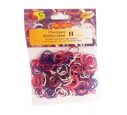 E ACCESSOIRE- Petit Elastique Rouge & Bleu & Blanc Pour Cheveux x300 E Accessoires PERRUQUE PROMO