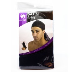 E ACCESSOIRES- Durag Noir En Satin E Accessoires ACCESSOIRES MÈCHES & TISSAGES