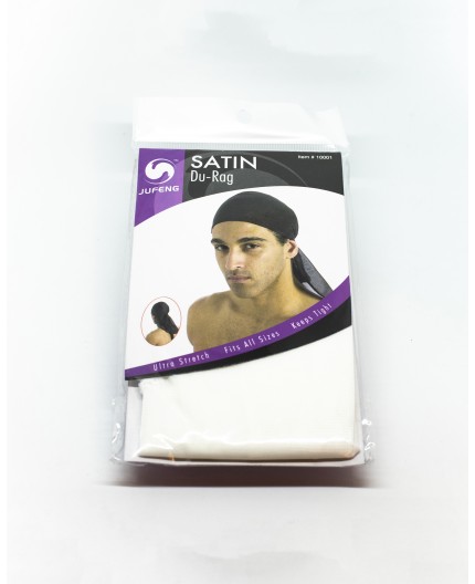 E ACCESSOIRES- Durag Blanc En Satin