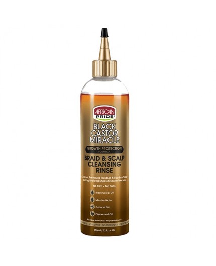 AFRICAN PRIDE Black Castor Oil Miracle- Rinçage Nettoyant Pour Les Braids Et Cuir Chevelu