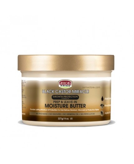 AFRICAN PRIDE Black Castor Oil Miracle- Beurre Capillaire Hydratant (Moisture Butter)