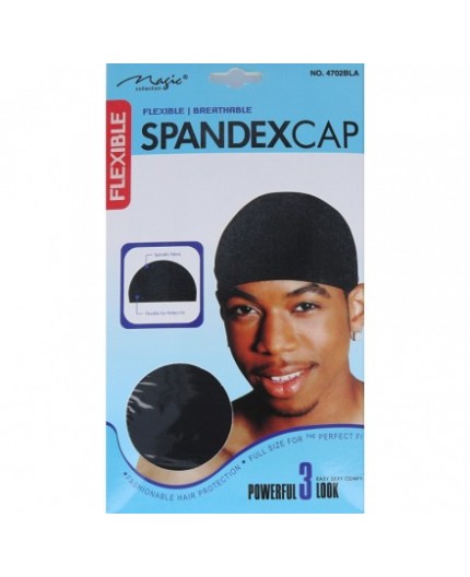 MAGIC COLLECTION - Bonnet Capillaire Homme (Spandex Cap) 4702BLA