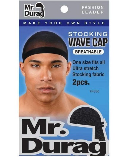 MR DURAG - Durag Waves Bonnet Stretch Noir x2 4330