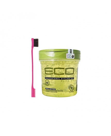 ECO STYLER - Pack Gel Olive Oil + Brosse Baby Hair 473ml