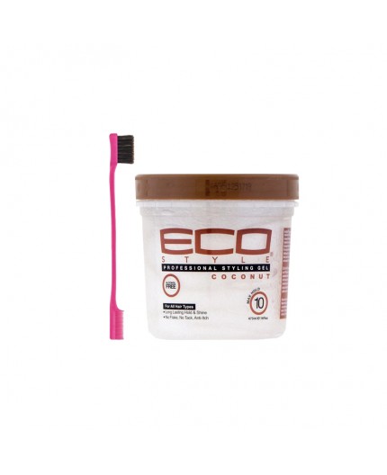 ECO STYLER - Pack Gel Coconut Oil + Brosse Baby Hair 473ml