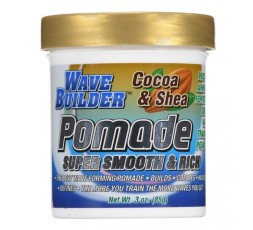 WAVE BUILDER - Pommade Coiffante Longue Tenue au Coco & Karité (Deep Wave Cocoa & Shea Pomade Super Smooth & Rich) WAVE BUILD...