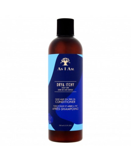 AS I AM DRY & ITCHY Après Shampoing Anti Pelliculaire Huiles d'Olive & Arbre de Thé (Olive & Tee Tree Oil Conditioner)