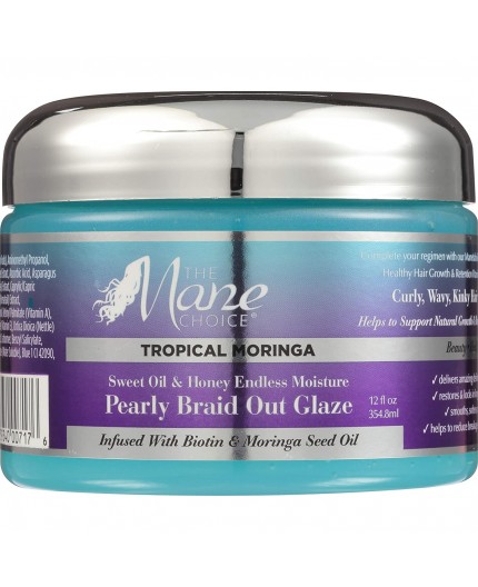 THE MANE CHOICE - TROPICAL MORINGA - Gel Coiffant Définition Boucles Biotine & Moringa (Braid Out Glaze)