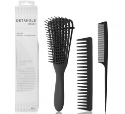 MAGIC - Kit Brosse Démêlante Pour Cheveux Afro Noir (Detangler Afro Brush)  ACCESSOIRES DE COIFFURE