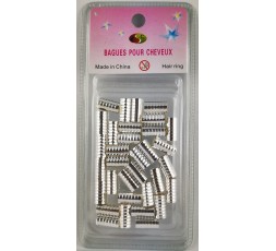 Perle Bague En Argent Pour Tresse & Natte 12pcs (B4s)  ACCESSOIRES MÈCHES & TISSAGES