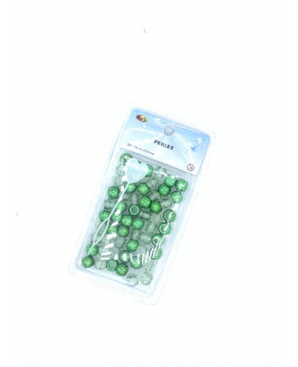 E ACCESSOIRES - Perles Verte & Transparente En Plastiques