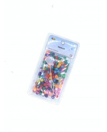 E ACCESSOIRES - Perle Multi Couleur En Plastiques Pour Tresse