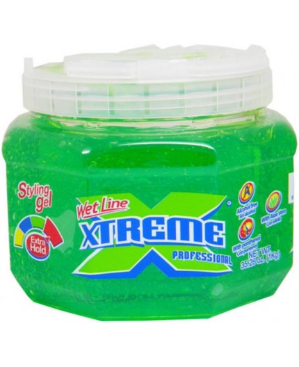 WET LINE XTREME - Gel Coiffant Longue Tenue Vert ( Styling Gel )