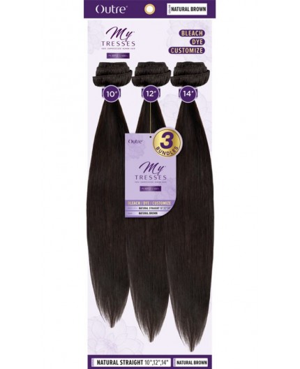 OUTRE -  Tissage Brésilien Lisse 12"14"16" Noir Naturel ( Natural Straight )