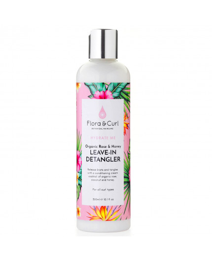 FLORA & CURL Leave In Conditioner Detangler Organic Rose & Honey