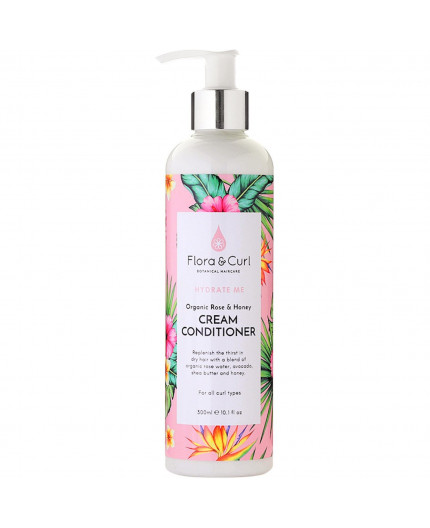 FLORA & CURL Après Shampoing Nourissant Organic  Rose & Honey Cream Conditionner