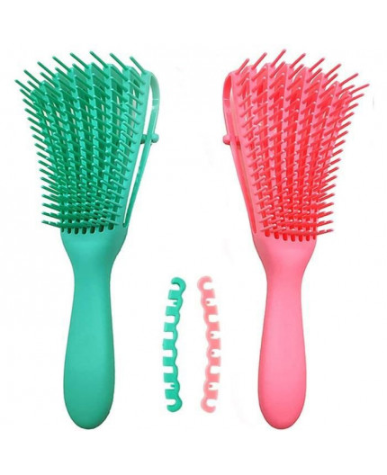 MAGIC - Kit Brosse Afro Ultra Démêlante Rose (Afro Brush)