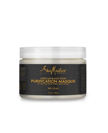 SHEA MOISTURE - AFRICAN BLACK SOAP - Masque Capillaire Purifiant (Purification Masque) - 340g