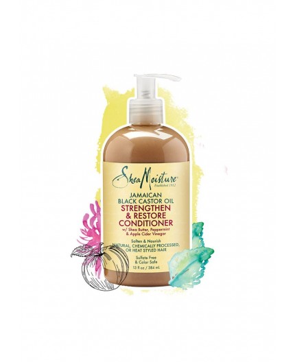 SHEA MOISTURE - JAMAICAN BLACK CASTOR OIL - Après-Shampoing Réparateur & Pousse (Strenghten & Restore Conditioner) - 384ml