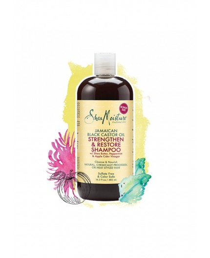 Shea Moisture Shampoing Réparateur & Fortifiant  JAMAICAN BLACK CASTOR OIL 384ml