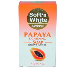 Soft ‘N’ White- Lightening savon Papaya SOFT N WHITE  CRÈME ÉCLAIRCISSANTE CORPS