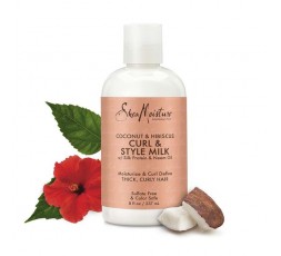 SHEA MOISTURE - COCONUT & HIBISCUS - Lait Capillaire Boucles & Brillance (Curl & Style Milk) - 237ml