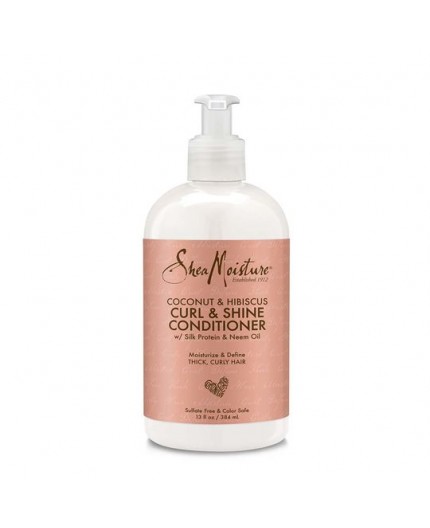 SHEA MOISTURE - COCONUT & HIBISCUS - Après-Shampoing Boucles & Brillance (Curl & Shine Conditioner) - 384ml