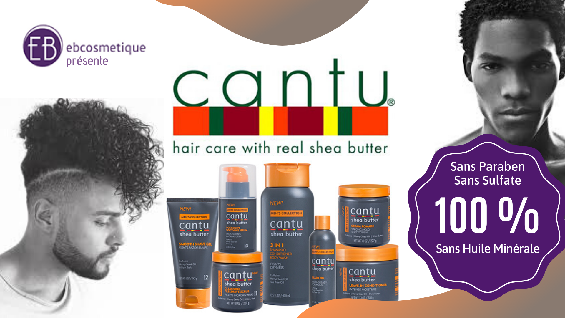 bannière cantu ebcosmetique shea butter men collection